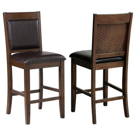Coaster Dewey Upholstered Counter Chair Walnut (Set of 2)