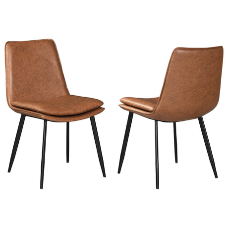 Coaster Ortega Upholstered Dining Side Chair Coffee (Set of 2)