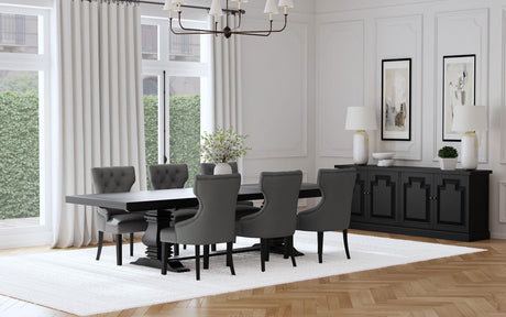Coaster Florence 7-piece 126-inch Extension Dining Table Set Grey