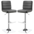 Coaster Bianca Upholstered Adjustable Bar Stool Grey (Set of 2)