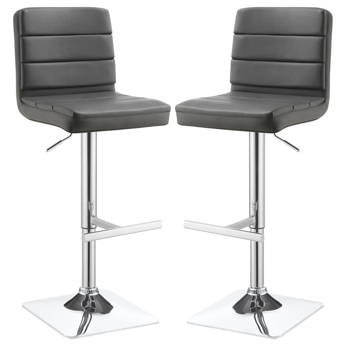 Coaster Bianca Upholstered Adjustable Bar Stool Grey (Set of 2)