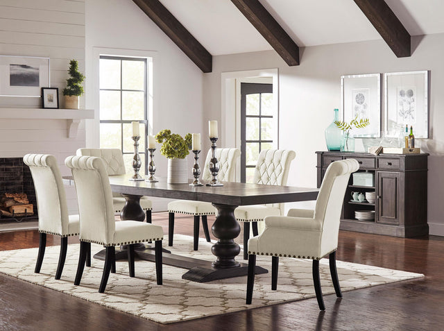 Coaster Phelps 5-piece Rectangular Dining Table Set Distressed Noir