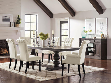 Coaster Phelps 7-piece Rectangular Dining Table Set Distressed Noir