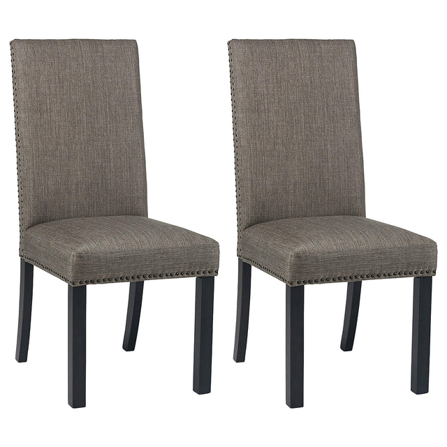 Coaster Hubbard Fabric Upholstered Dining Side Chair Grey (Set of 2)
