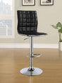 Coaster Ashbury Upholstered Adjustable Bar Stool Black (Set of 2)