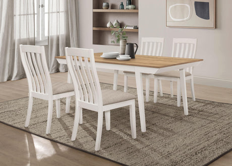 Coaster Nogales 5-piece Rectangular Dining Table Set Off White