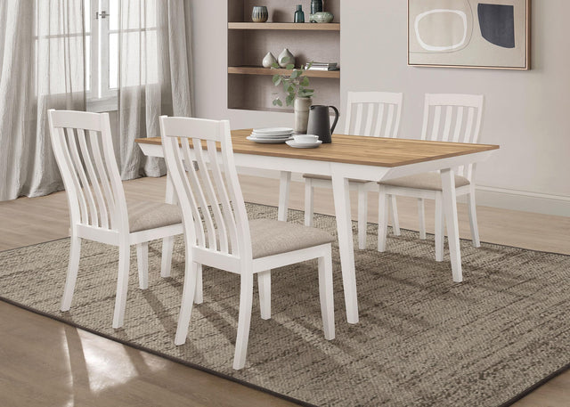 Coaster Nogales 5-piece Rectangular Dining Table Set Off White