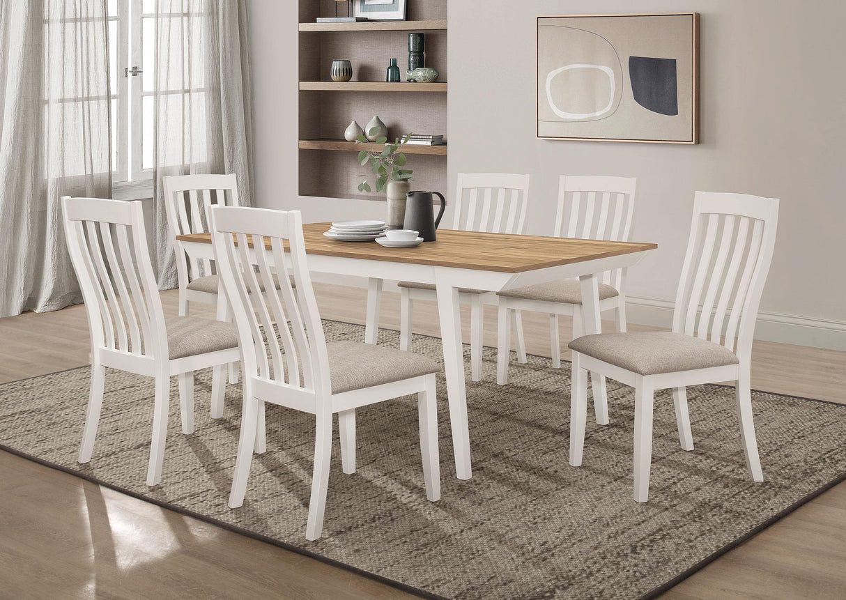 Coaster Nogales 7-piece Rectangular Dining Table Set Off White