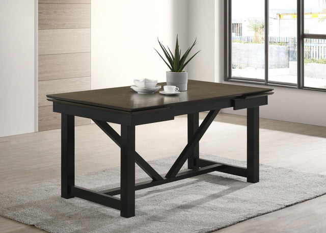 Coaster Malia Rectangular 87-inch Extension Leaf Dining Table Oak