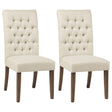 Coaster Douglas Upholstered Dining Side Chair Oatmeal (Set of 2)