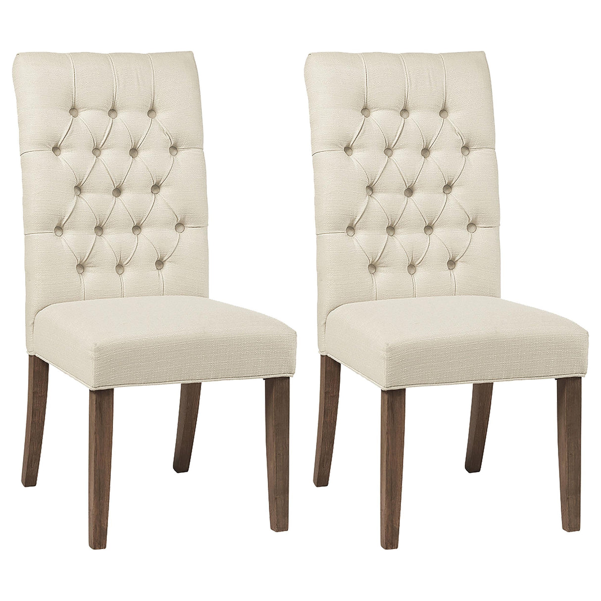 Coaster Douglas Upholstered Dining Side Chair Oatmeal (Set of 2)