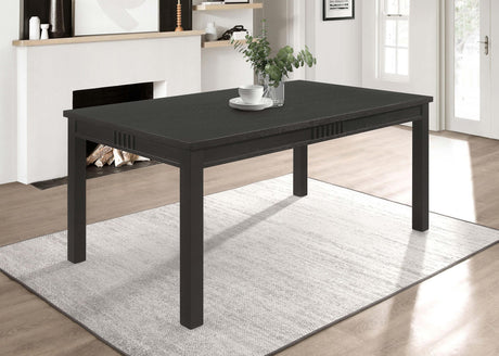 Coaster Marbrisa Rectangular 71-inch Wood Dining Table Matte Black