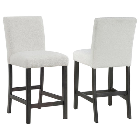 Coaster Alba Boucle Upholstered Counter Chair White (Set of 2)