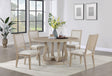 Coaster Trofello 5-piece Round Dining Table Set White Washed