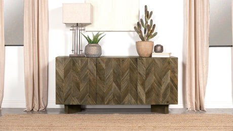 Coaster Tyler 3-door Solid Wood Sideboard Buffet Cabinet Mango Brown