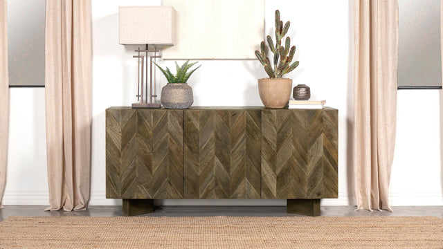 Coaster Tyler 3-door Solid Wood Sideboard Buffet Cabinet Mango Brown
