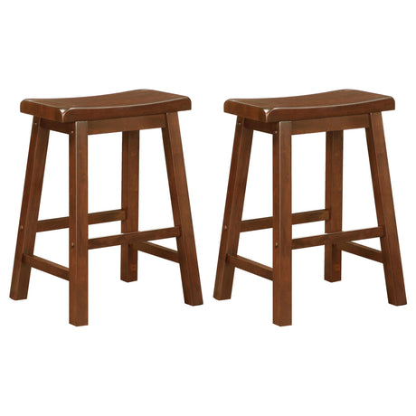 Coaster Durant Wood Backless Counter Stool Chestnut (Set of 2)