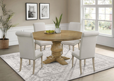 Coaster Florence 5-piece Round Dining Table Set Rustic Honey