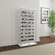 Coaster Montara Tempered Glass Wine Storage LED Curio Cabinet Chrome