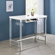 Coaster Norcrest 47-inch Acrylic Leg Bar Table White High Gloss