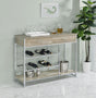 Coaster Melrose 2-drawer Home Bar Storage with Wine Rack Grey