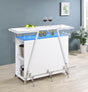 Coaster Araceli Freestanding LED Home Bar Cabinet White High Gloss