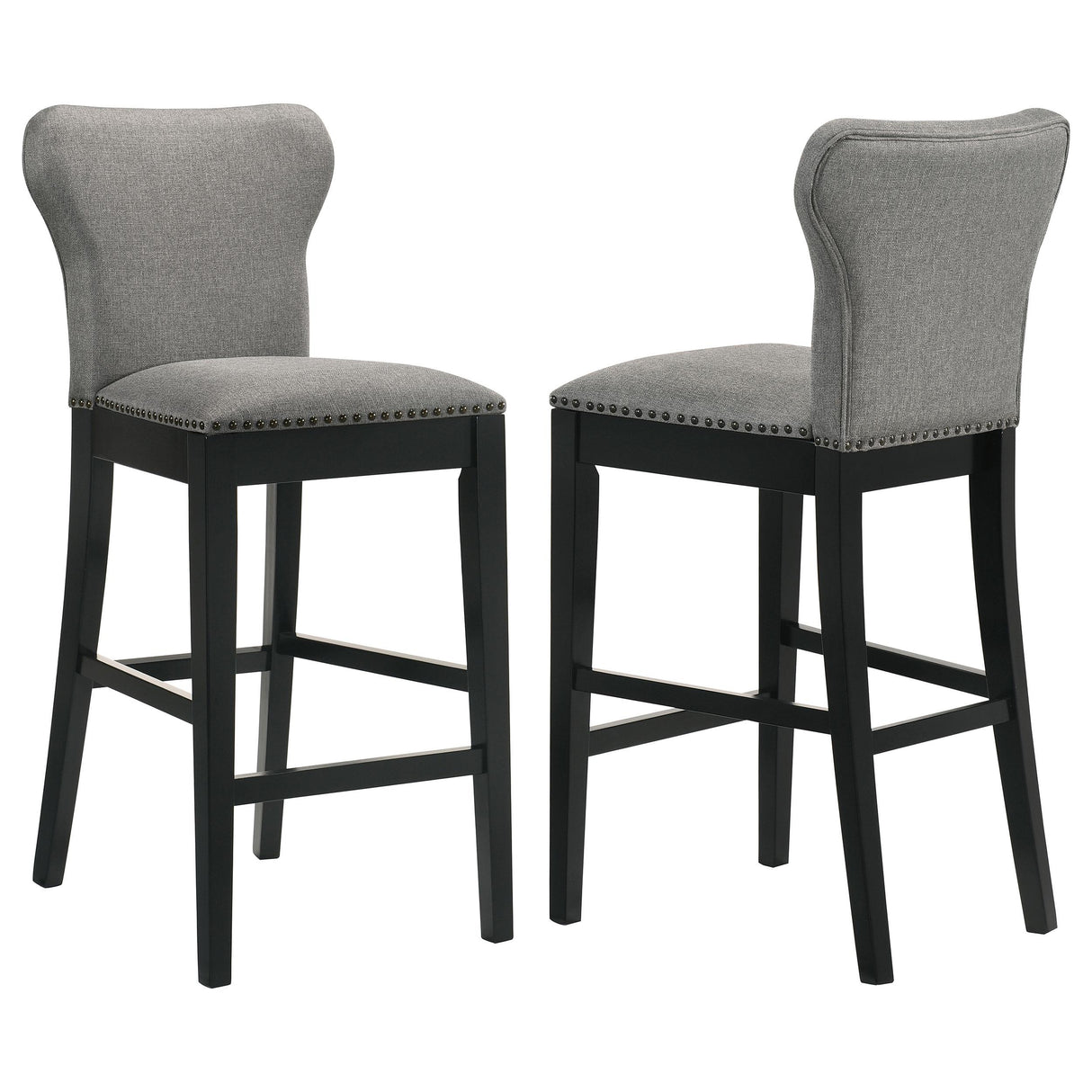 Coaster Rolando Fabric Upholstered Bar Chair Grey (Set of 2)