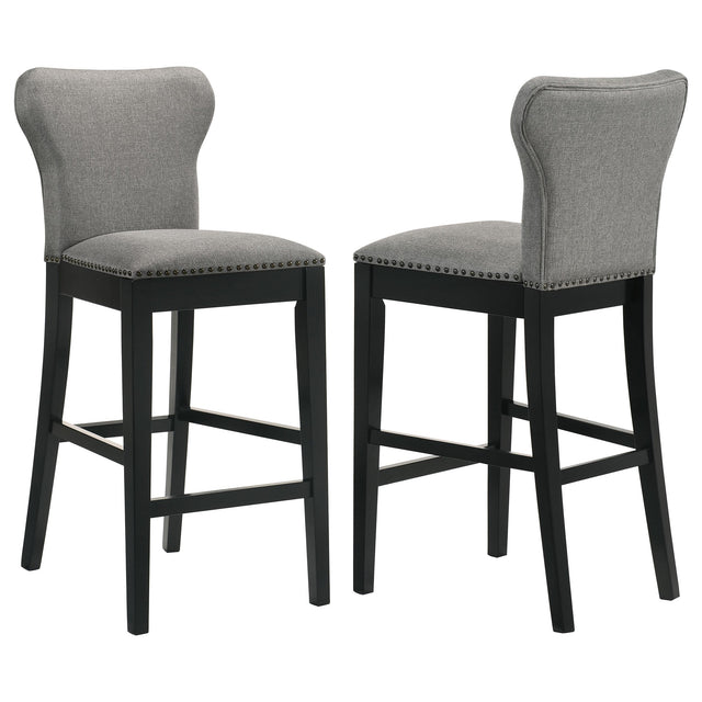 Coaster Rolando Fabric Upholstered Bar Chair Grey (Set of 2)