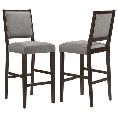 Coaster Bedford Fabric Upholstered Bar Chair Grey (Set of 2)
