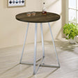 Coaster Burkhart Round 35-inch Pub Height Bistro Bar Table Brown Oak
