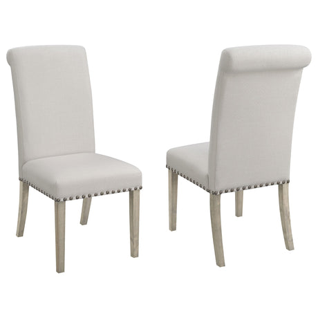 Coaster Salem Fabric Upholstered Dining Side Chair Beige (Set of 2)