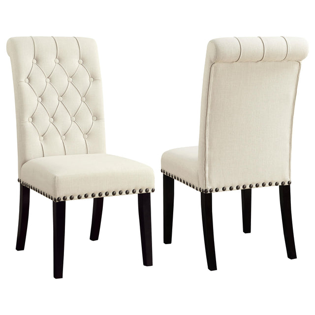 Coaster Alana Fabric Upholstered Dining Side Chair Beige (Set of 2)