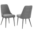 Coaster Alan Fabric Upholstered Dining Side Chair Grey (Set of 2)