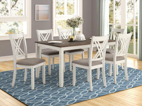 Coaster Fortress 7-piece Rectangular Dining Set Vintage Vanilla