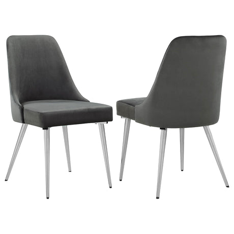 Coaster Cabianca Upholstered Dining Side Chair Grey (Set of 2)
