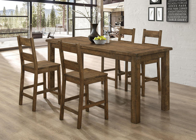 Coaster Coleman 5-piece Counter Height Dining Set Golden Brown