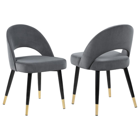 Coaster Lindsey Upholstered Dining Side Chair Grey (Set of 2)