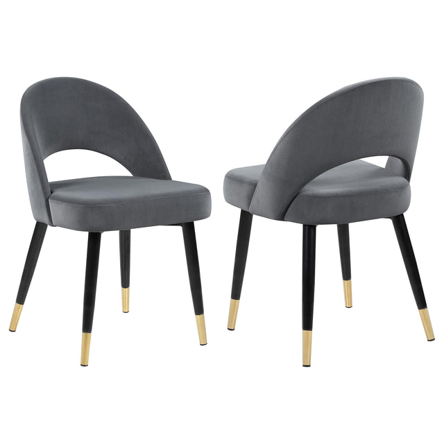 Coaster Lindsey Upholstered Dining Side Chair Grey (Set of 2)