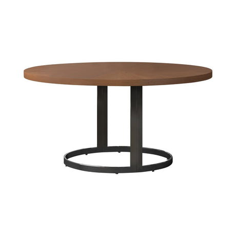Coaster Round 60-inch Wood Dining Table Natural Cherry