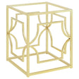 Coaster Starlight Square Metal Dining Table Base Brass