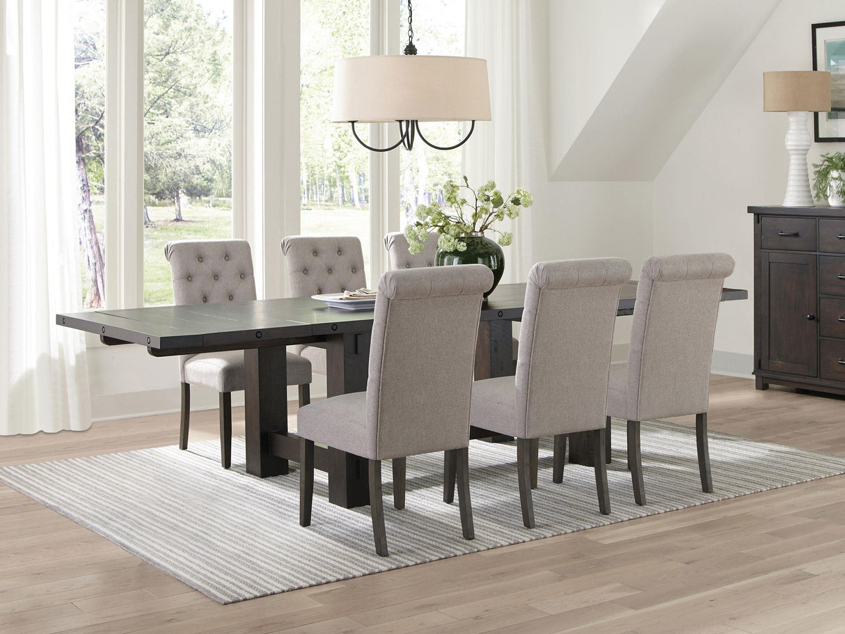 Coaster Calandra 7-piece Extension Leaf Dining Table Set Beige