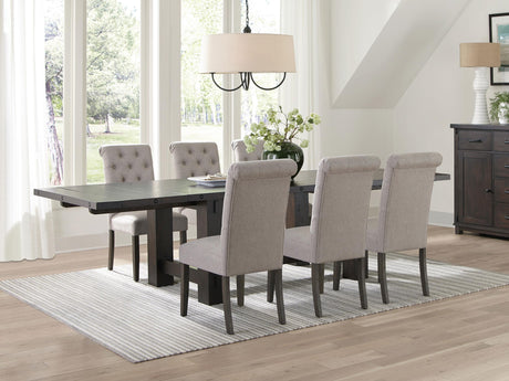 Coaster Calandra 7-piece Extension Leaf Dining Table Set Beige