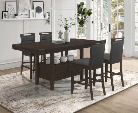 Coaster Prentiss 5-piece Butterfly Leaf Dining Table Set Cappuccino
