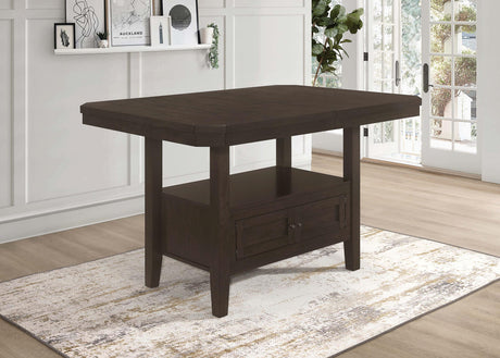 Coaster Prentiss 78-inch Extension Counter Dining Table Cappuccino