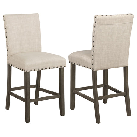 Coaster Ralland Fabric Upholstered Counter Chair Beige (Set of 2)