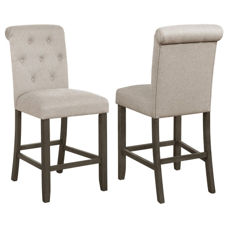 Coaster Balboa Fabric Upholstered Counter Chair Beige (Set of 2)