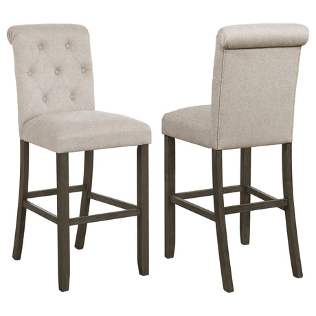 Coaster Balboa Fabric Upholstered Bar Chair Beige (Set of 2)
