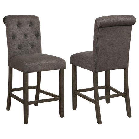 Coaster Balboa Fabric Upholstered Counter Chair Grey (Set of 2)