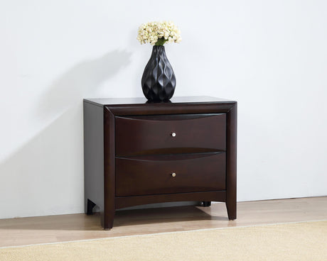 Coaster Phoenix 2-drawer Nightstand Cappuccino