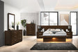 Coaster Jessica 6-piece Eastern King LED Bedroom Set Cappuccino
